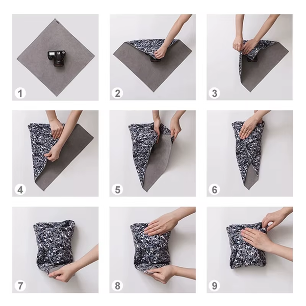 Toiletries Cosmetic Makeup Brushes Storage Bag Cloth Protective Wrap 50Cm Universal Magic Self-Adhesive Travel Outdoors Make Up