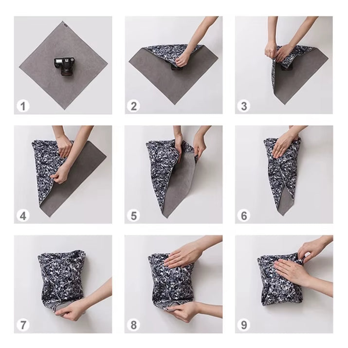 Toiletries Cosmetic Makeup Brushes Storage Bag Cloth Protective Wrap 50Cm Universal Magic Self-Adhesive Travel Outdoors Make Up