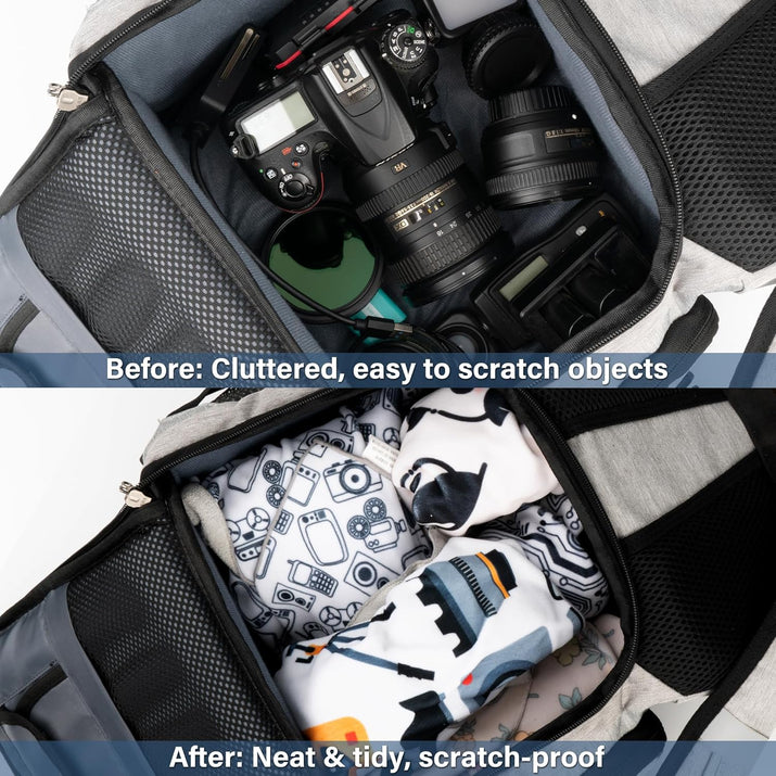 Protective Wrap, Self-Adhesive Magic Cloth Camera Wrap, Storage Cloth, Anti-Scratch, Dustproof, Washable Lens Pouch for DSLR, Smartphones, Laptops, Cosmetic