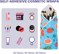 Self-Adhesive Magic Cloth Makeup Bag, Portable Protective Cosmetic Pouch, Camera Lens Wrap, Stylish Travel Organizer for Beauty Essentials, Travel, Gifts & Daily Use