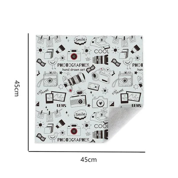 Dustproof Self Adhesive Lens Wrapping Cloth for Camera Tablet Mobile Protective Wrap Soft Cleaning Cloth Camera Bag Insert