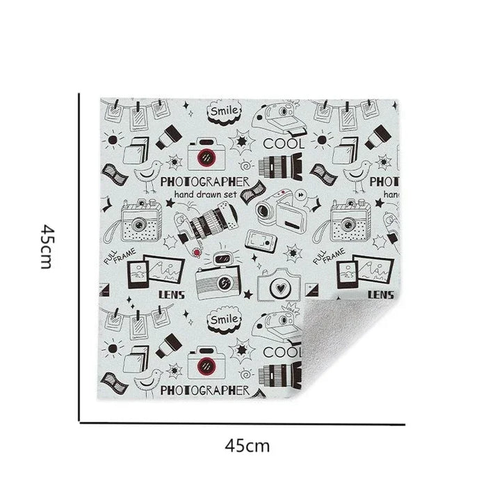 Dustproof Self Adhesive Lens Wrapping Cloth for Camera Tablet Mobile Protective Wrap Soft Cleaning Cloth Camera Bag Insert