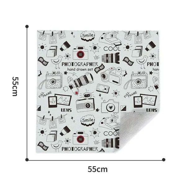 Dustproof Self Adhesive Lens Wrapping Cloth for Camera Tablet Mobile Protective Wrap Soft Cleaning Cloth Camera Bag Insert