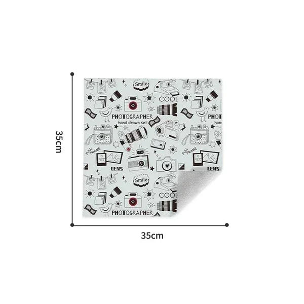 Dustproof Self Adhesive Lens Wrapping Cloth for Camera Tablet Mobile Protective Wrap Soft Cleaning Cloth Camera Bag Insert