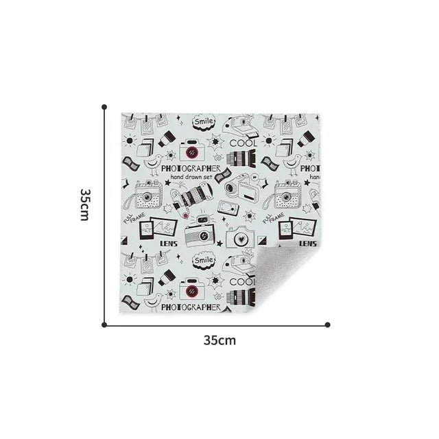 Dustproof Self Adhesive Lens Wrapping Cloth for Camera Tablet Mobile Protective Wrap Soft Cleaning Cloth Camera Bag Insert