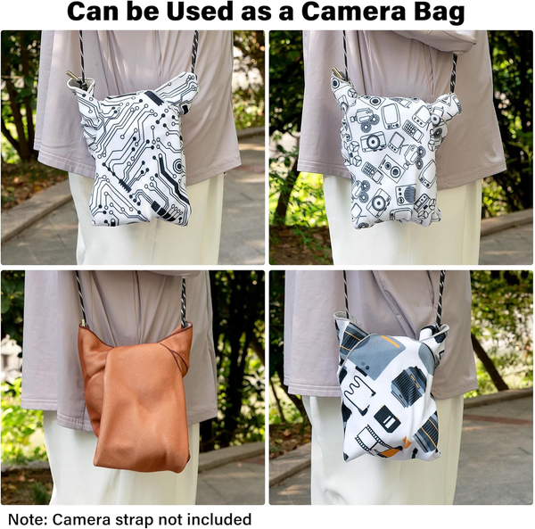 Protective Wrap, Self-Adhesive Magic Cloth Camera Wrap, Storage Cloth, Anti-Scratch, Dustproof, Washable Lens Pouch for DSLR, Smartphones, Laptops, Cosmetic