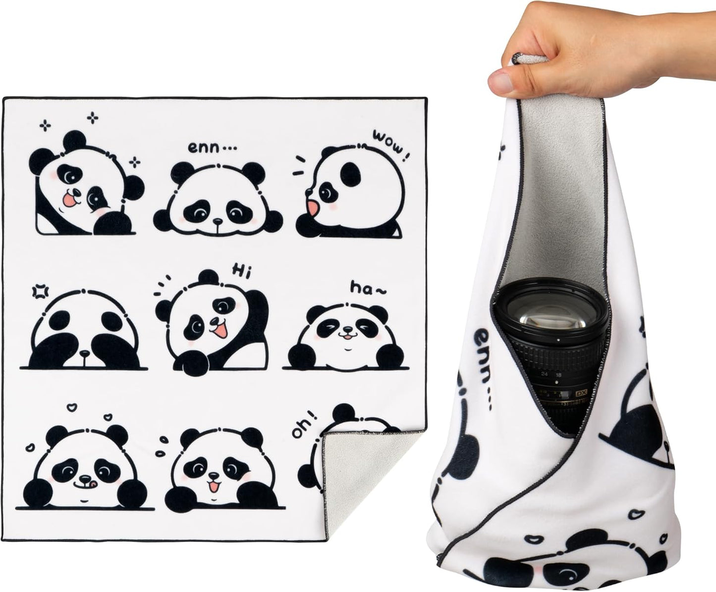 Protective Wrap, Self-Adhesive Magic Cloth Camera Wrap, Storage Cloth, Anti-Scratch, Dustproof, Washable Lens Pouch for DSLR, Smartphones, Laptops, Cosmetic