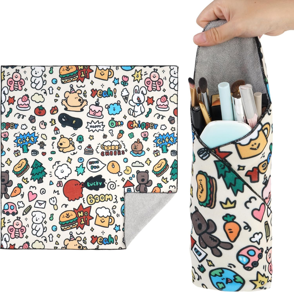 Protective Wrap, Self-Adhesive Magic Cloth Camera Wrap, Storage Cloth, Anti-Scratch, Dustproof, Washable Lens Pouch for DSLR, Smartphones, Laptops, Cosmetic