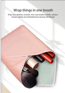 Ultimate Magic Pocket Adjustable Makeup Bag - 22x22 Inch Versatile Pouch for Travel, Cosmetics, Tech Devices, and Accessories!