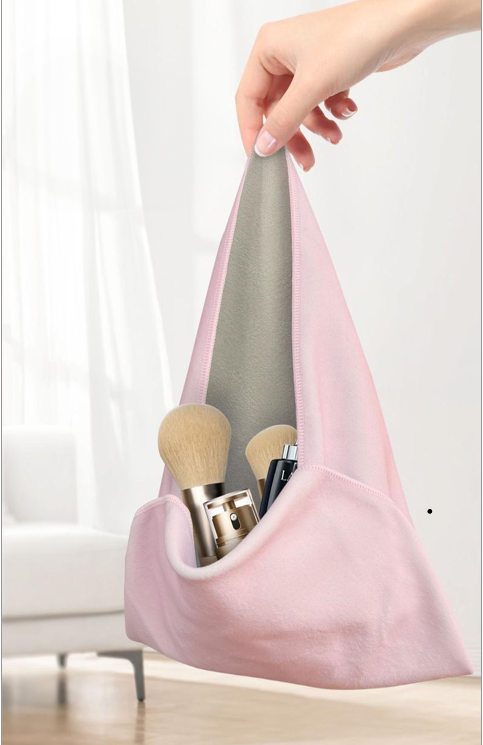 Ultimate Magic Pocket Adjustable Makeup Bag - 22x22 Inch Versatile Pouch for Travel, Cosmetics, Tech Devices, and Accessories!